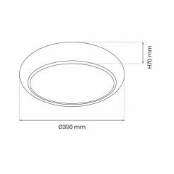 Plafon GEA GOLD 36W LED Ø390 mm ML8132