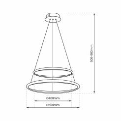 Lampa wisząca ROTONDA CHROME 51W LED ML7943