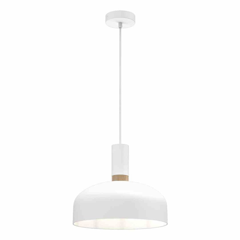 Lampa wisząca MALMO WHITE/WOOD 1xE27 MLP8380