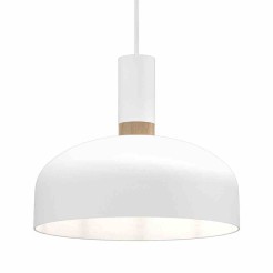 Lampa wisząca MALMO WHITE/WOOD 1xE27 MLP8380