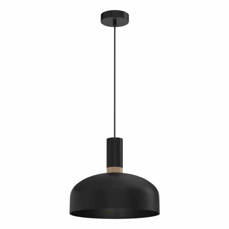 Lampa wisząca MALMO BLACK/WOOD 1xE27 MLP8381