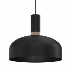 Lampa wisząca MALMO BLACK/WOOD 1xE27 MLP8381