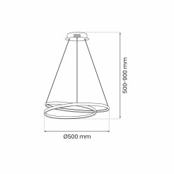 Lampa wisząca LUCERO CHROME 48W LED ML7949