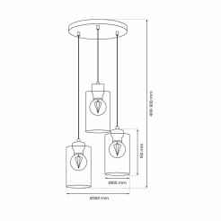 Lampa wisząca MADERA 3xE27 MLP8556