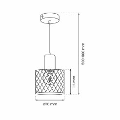 Lampa wisząca SOBRESA 1xE27 MLP8559