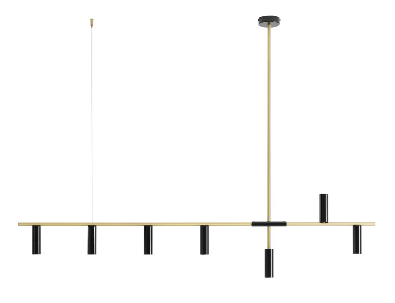 LAMPA WISZĄCA TREVO 7 BLACK BRASS 1083T40