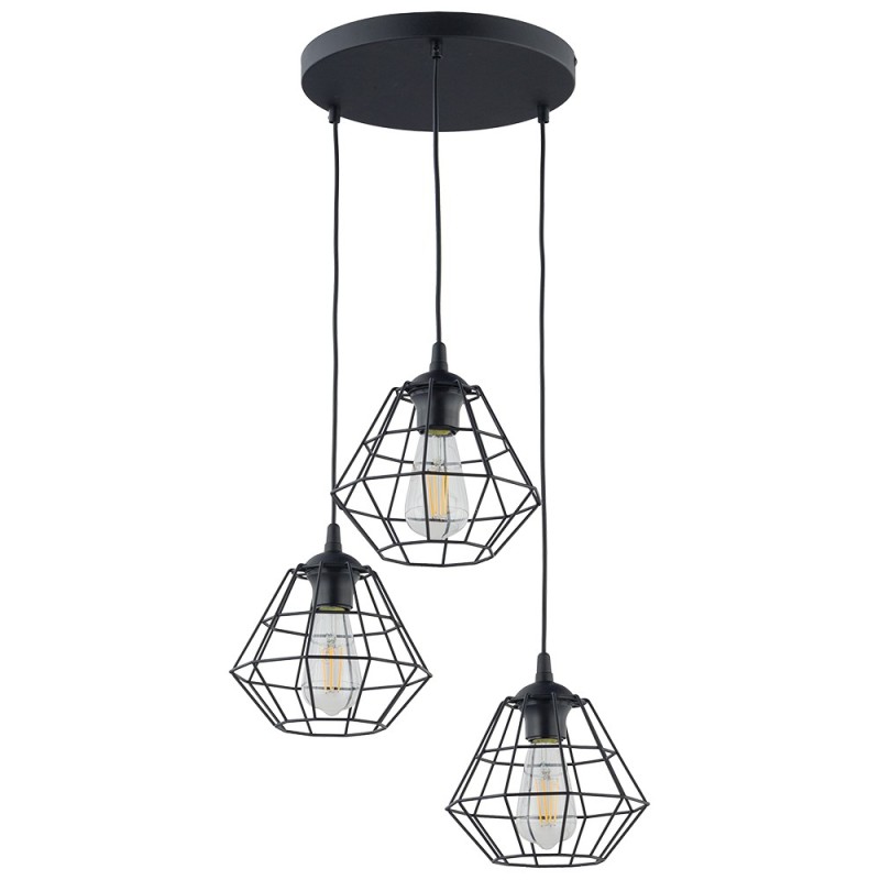 DIAMOND NEW BLACK LAMPA WISZĄCA 3 6204