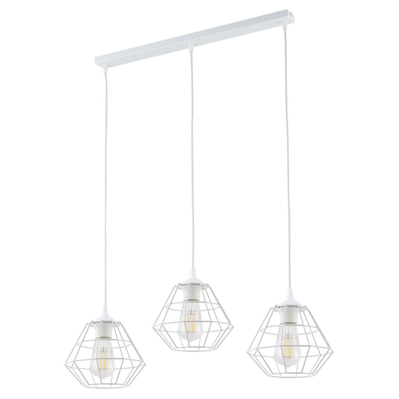 DIAMOND NEW WHITE LAMPA WISZĄCA 3  LISTWA 6212