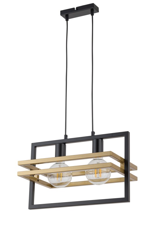 MERCI 2 lampa wisząca czarny_złoty 32389