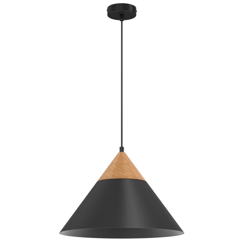 żyrandol  black/natural wood 1 0449