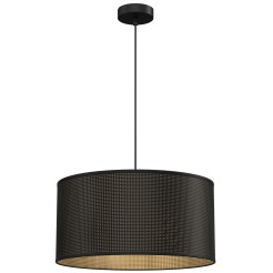 żyrandol  black, cylinder shade dia 400, h 200 black/gold 1 5252