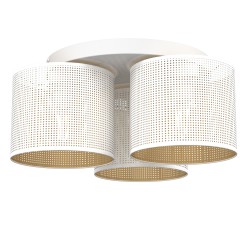 plafon  white, cylinder shade dia 180, h=150, white/gold 3 5262