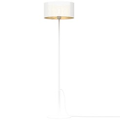 lampa podł. prosta,  white, cylinder shade dia 400, h 200 white/gold 1 5272