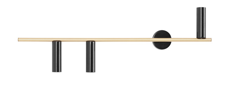 KINKIET TREVO 3 BLACK BRASS (left) 1083Y40