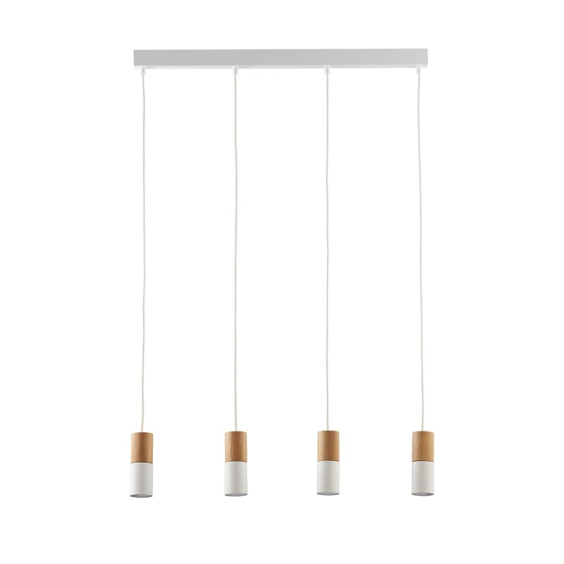 ELIT WHITE/WOOD LAMPA WISZĄCA 4 PŁ 6307