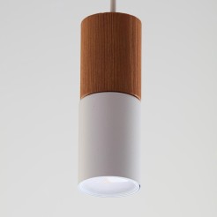 ELIT WHITE/WOOD LAMPA WISZĄCA 1 PŁ 6305