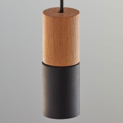 ELIT BLACK/WOOD LAMPA WISZĄCA 1 PŁ 6309