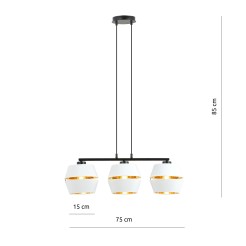 PIANO 3 WHITE/GOLD 1182/3