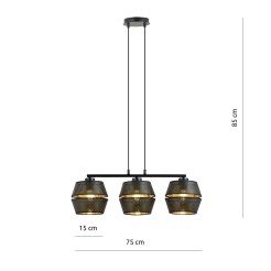 MALIA 3 BLACK/GOLD 1185/3