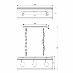 Lampa wisząca ARNOLD 3xE27 MLP8563