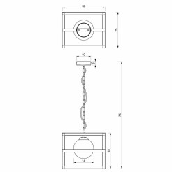 Lampa wisząca DIEGO 1xE27 MLP8568