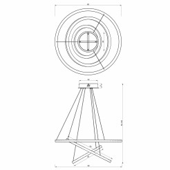 Lampa wisząca GALAXIA GOLD 85W LED ML8425