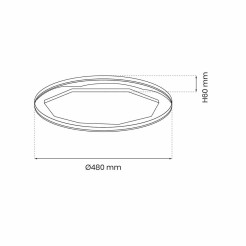 Plafon OPTIMA BLACK 52W LED Ø480 mm ML7053