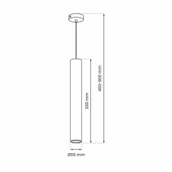 Lampa wisząca HUDSON WHITE 1xGU10 MLP8798