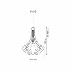 Lampa wisząca CESTA BLACK 1xE27 MLP8670