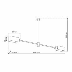 Lampa sufitowa ASTRA 2xE27 MLP8678