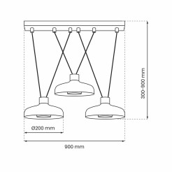 Lampa wisząca LINEA 3xGX53 MLP8820