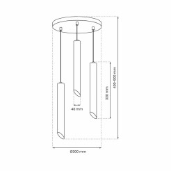 Lampa wisząca CORTE 3xGU10 MLP8830