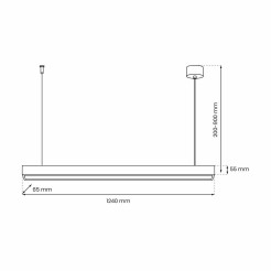 Lampa wisząca LUNGO 1xT8 18W LED MLP8912