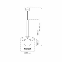 Lampa wisząca FUTURA 1xG9 MLP8913