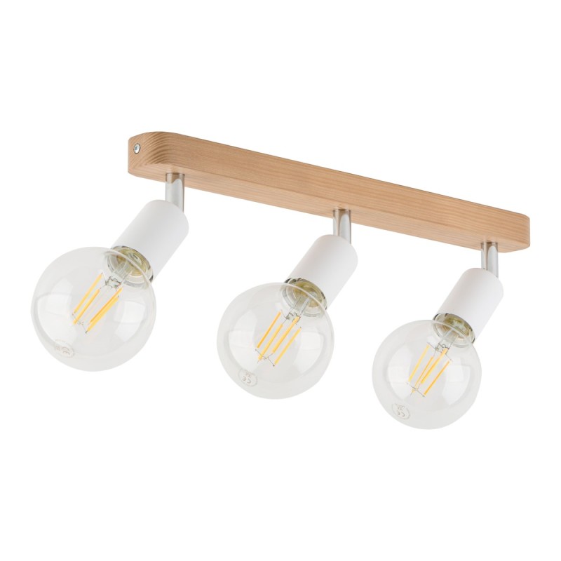 SIMPLY WOOD LAMPA SUFITOWA 3 PŁ WHITE 4749