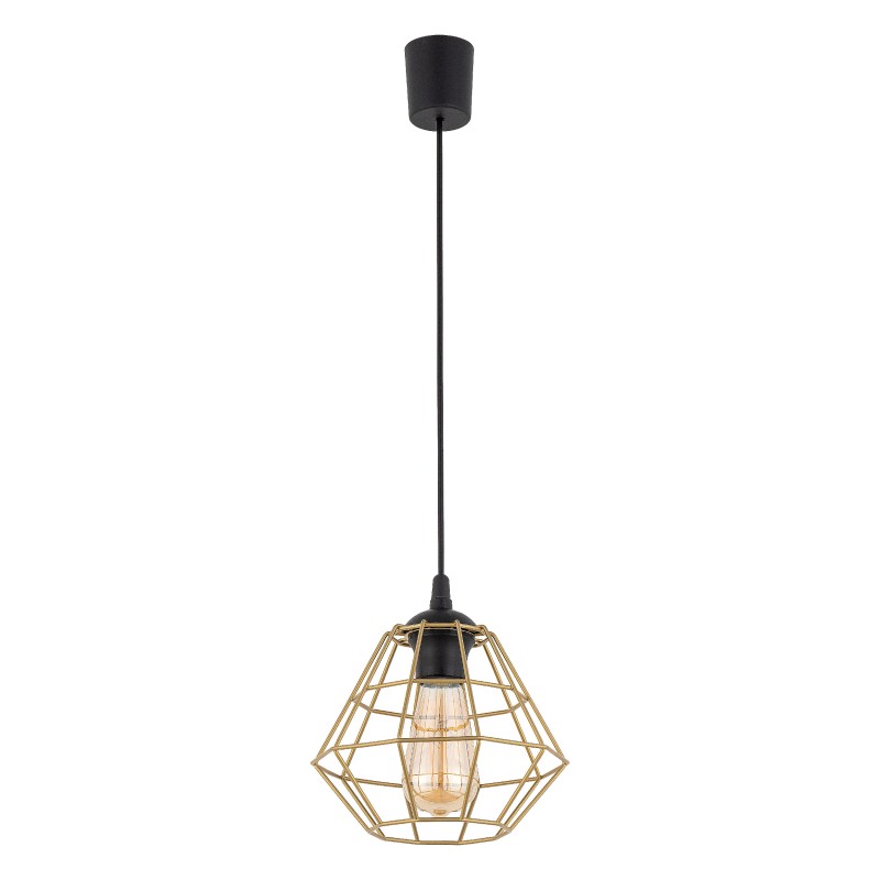 DIAMOND NEW BLACK/GOLD LAMPA WISZĄCA 1 PŁ M 4640