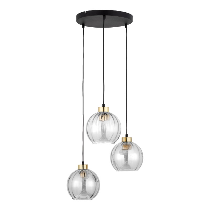DEVI TRANSPARENT LAMPA WISZĄCA 3  KOŁO 4579
