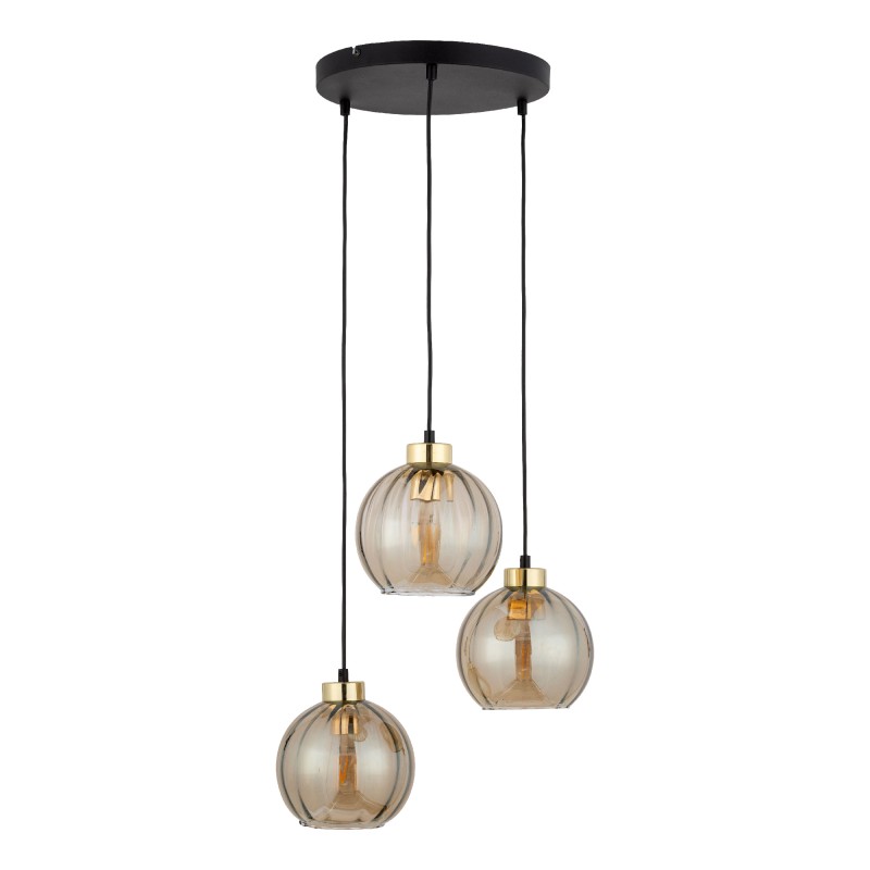 DEVI AMBER LAMPA WISZĄCA 3  LISTWA 4638