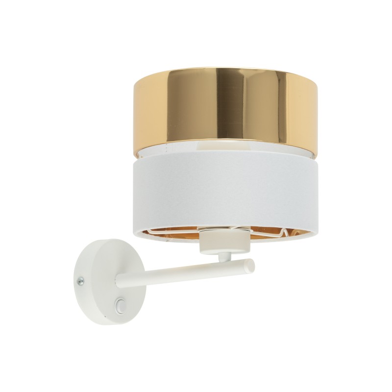 HILTON WHITE/GOLD KINKIET 1 4770