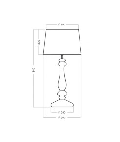 Lampka nocna/biurkowa/gabinet 4concepts VERSAILLES TRANSPARENT BLACK L204361218