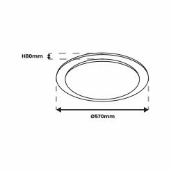 PLAFON ONTARIO 48W LED Ø570 mm ML7135