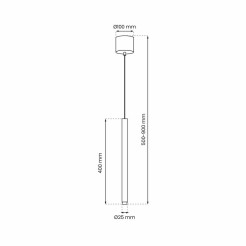 Lampa wisząca MONZA BLACK 1xG9 max 8W LED MLP8838