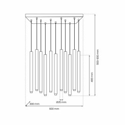 Lampa wisząca MONZA BRASS 11xG9 max 8W LED MLP8845