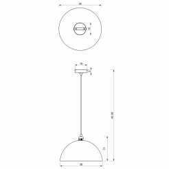 Lampa wisząca BETA NAVY BLUE/GOLD 1xE27 35cm MLP8288