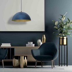 Lampa wisząca BETA NAVY BLUE/GOLD 1xE27 45cm MLP8289