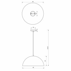 Lampa wisząca BETA NAVY BLUE/GOLD 1xE27 45cm MLP8289