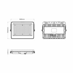 Naświetlacz Solarny Fokus 100W 1300lm 6000K EKO9092