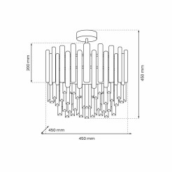 Lampa sufitowa ASPEN CHROME 6xE14 ML8809