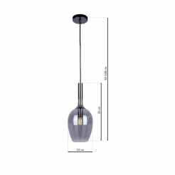 Lampa wisząca LUGANO SMOKED 1xE14 ML8813