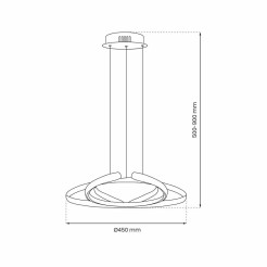 LAMPA WISZĄCA CRAFT GOLD 46W LED ML8836